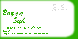 rozsa suh business card